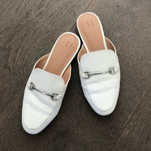 Target white leather mules